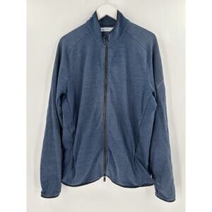 Hill City Tech Track Jacket Mens XL Blue Full Zip Zipped Pockets Performance